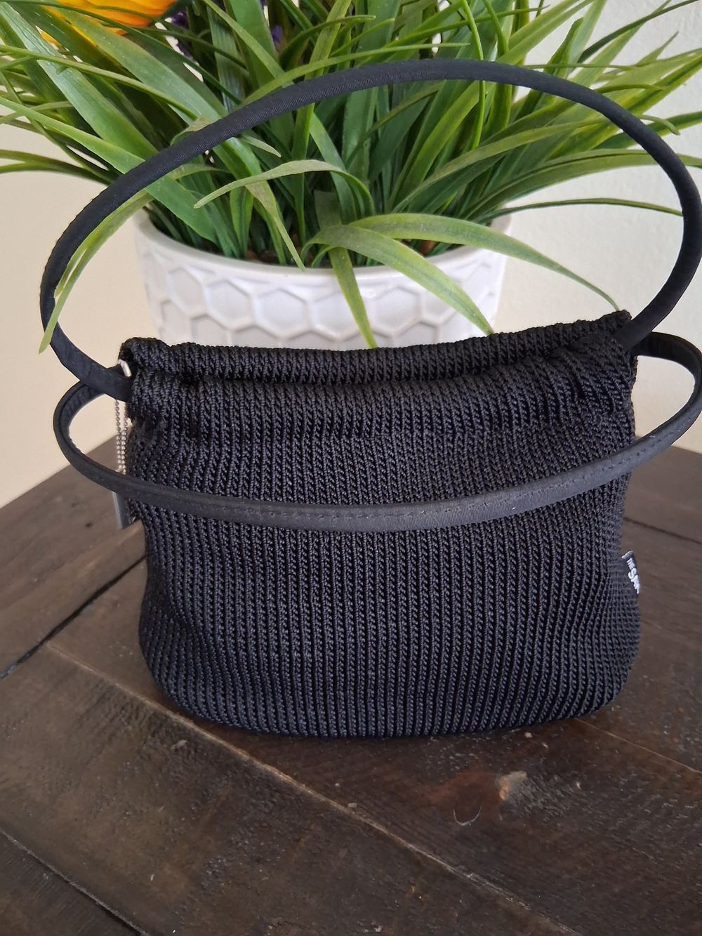 Black Knit Hand r Bag - The Sak